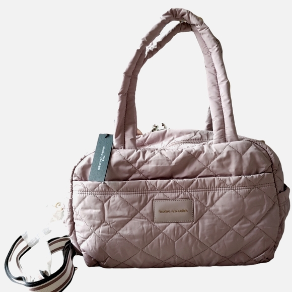 Marc Jacobs Weekender Nylon Quilted Large Duffle Satchel Crossbody Bag - Picture 15 of 16